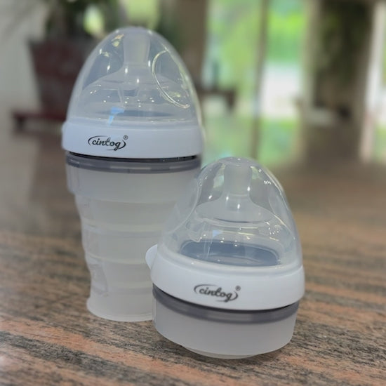 Product overview of collapsible baby bottles